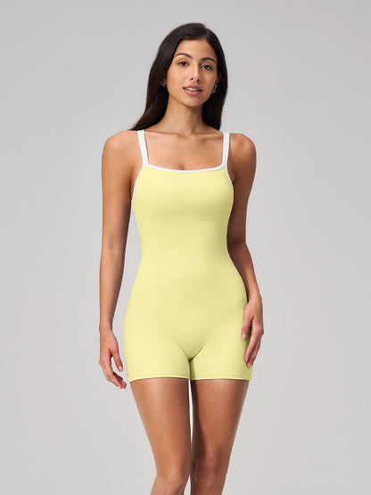 Cross-Border Tight-Fit Yoga Bodysuit, Square Neck Backless Fitness - image 15