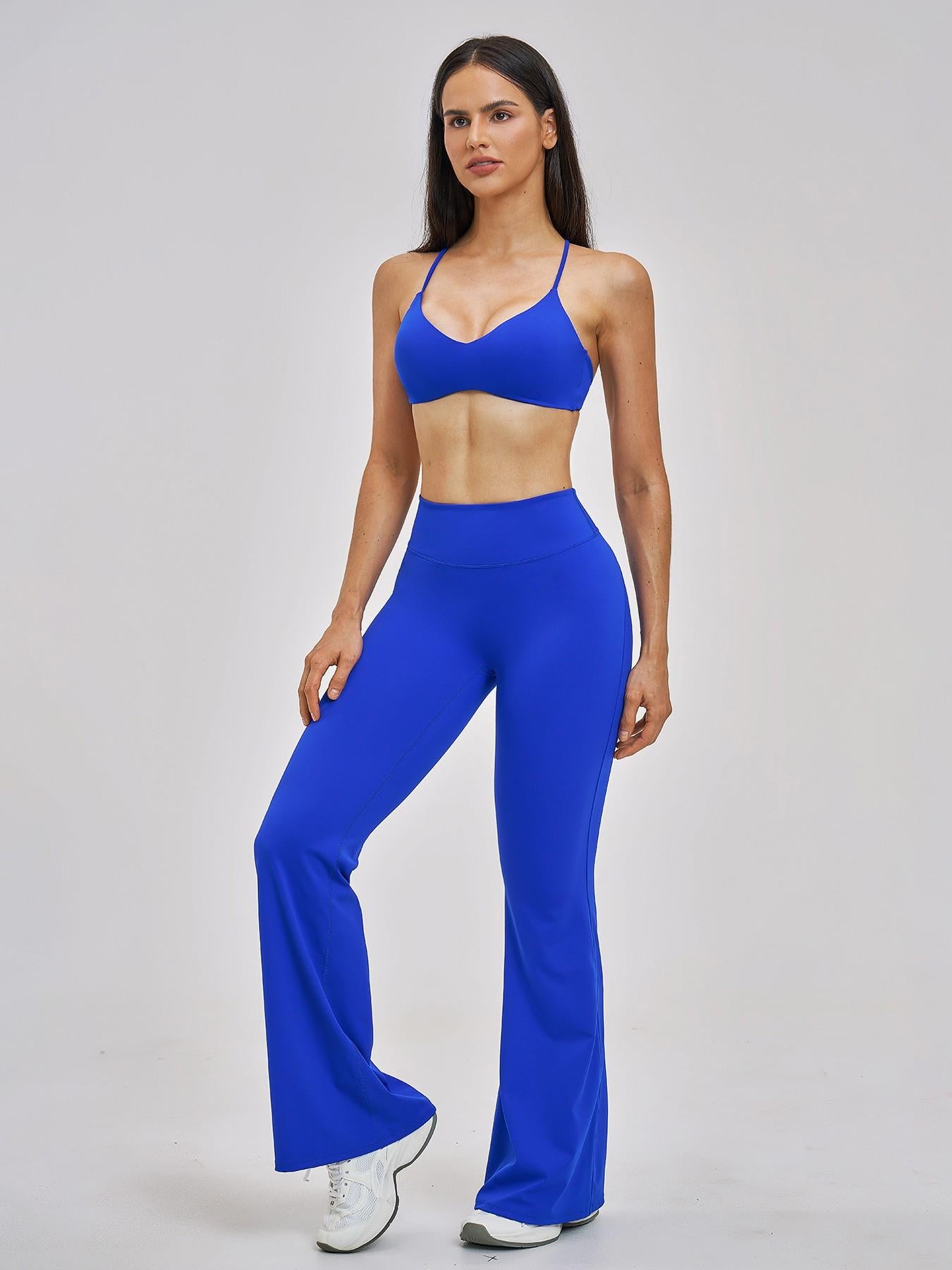Cross-Border Tight Back Yoga Set, Fleece Fashion Micro Fitness Sports Set - image 12