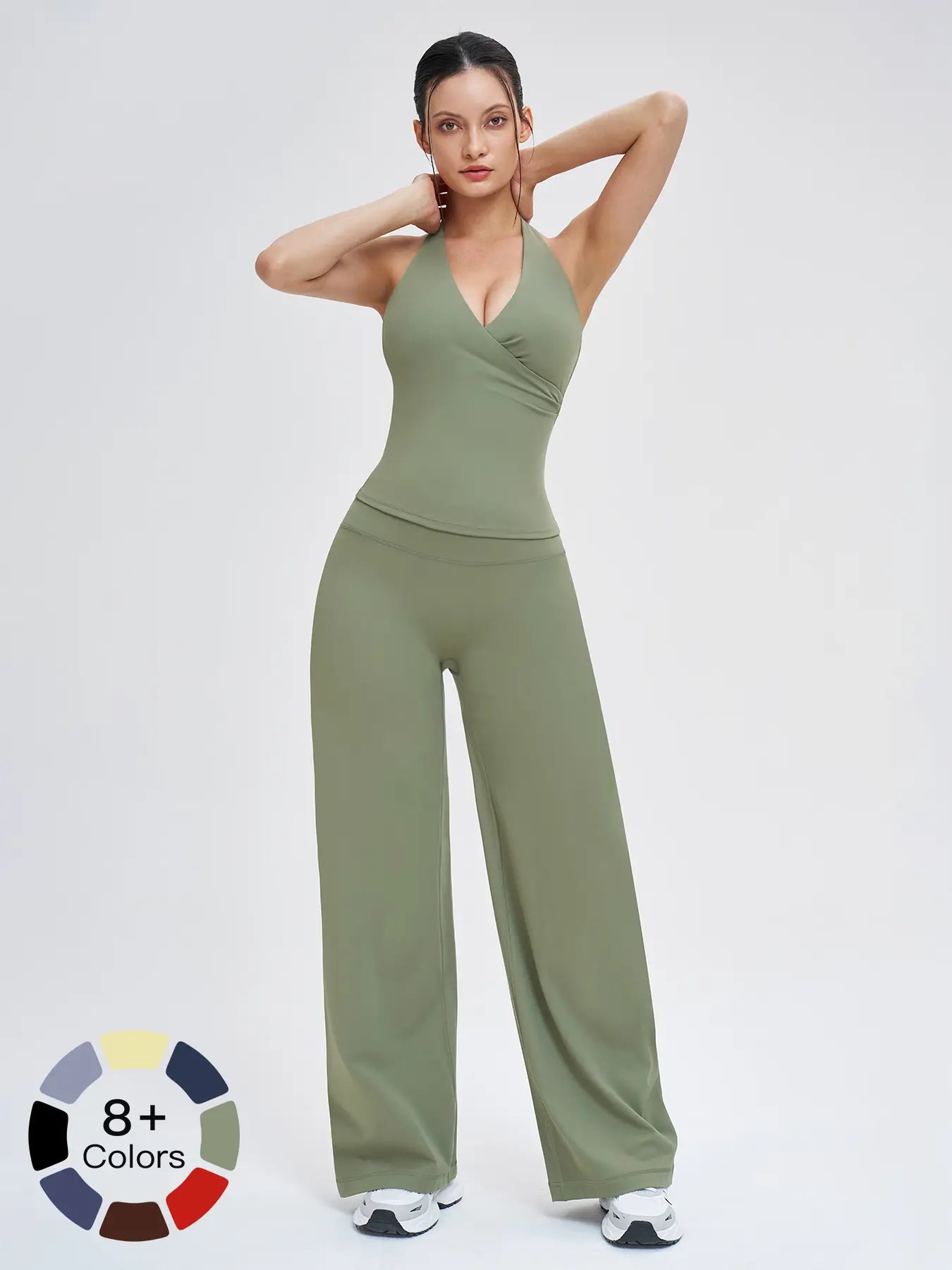 Women's Yoga Set, Medium Backless Tight-Fitting Design
