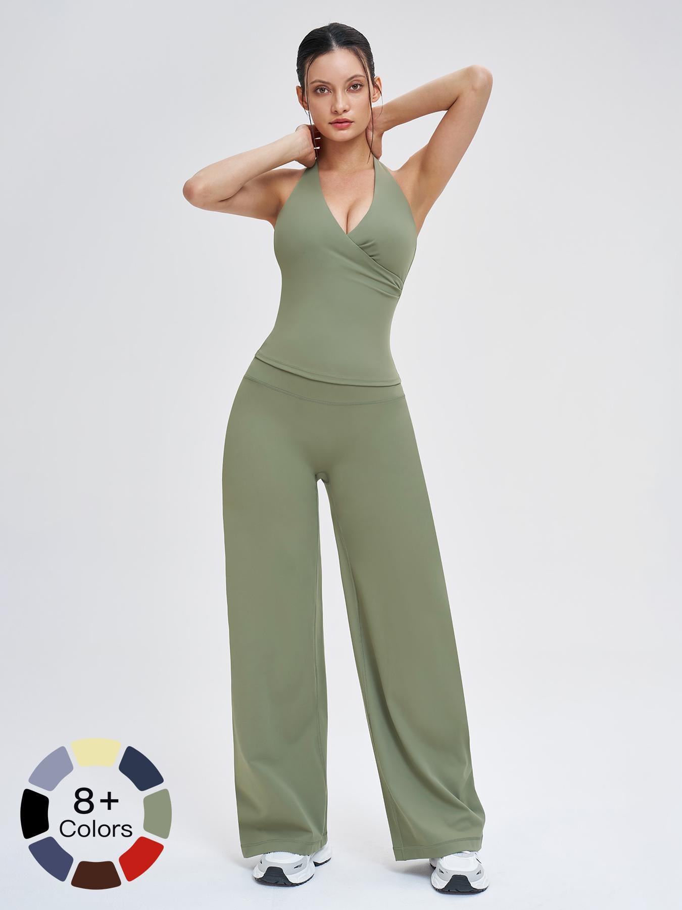 Women's Yoga Set, Medium Backless Tight-Fitting Design - image 22