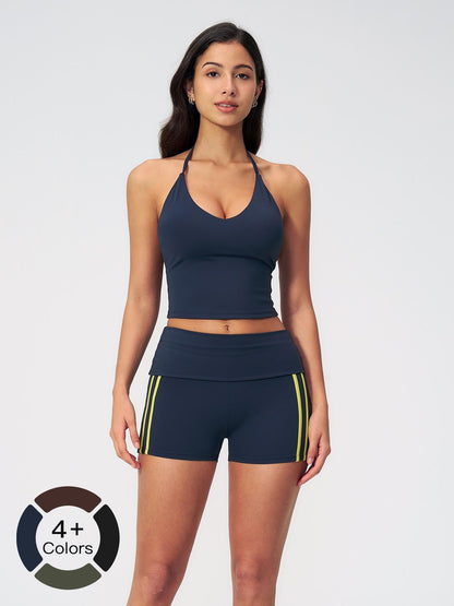 High-Waisted Yoga Set, Halter Neck Backless Tight Fit - image 13
