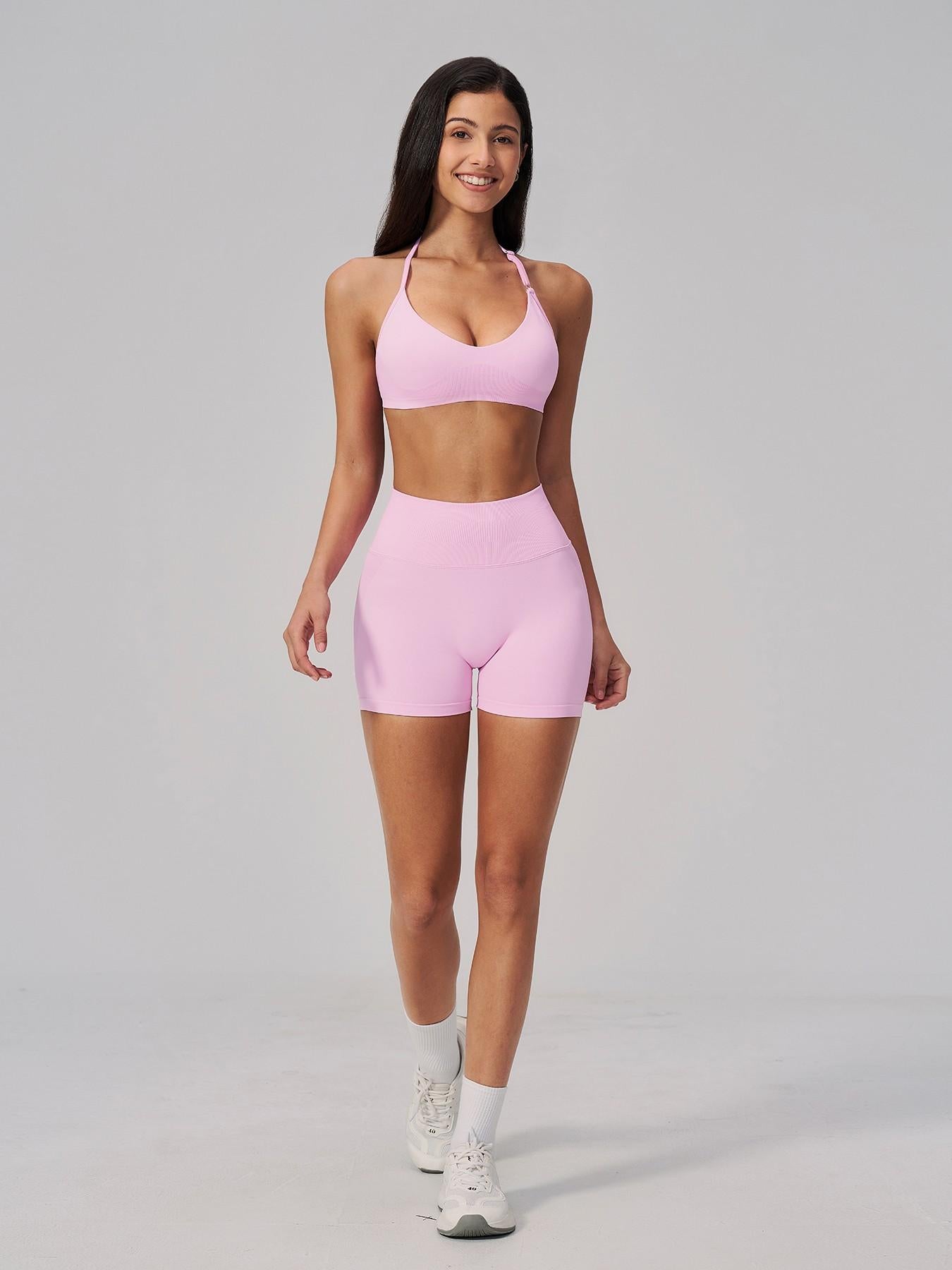 European and American Style Yoga Set for Women, Waist Cinching Tight Fit Peach Butt Quick-Dry Running… - image 14