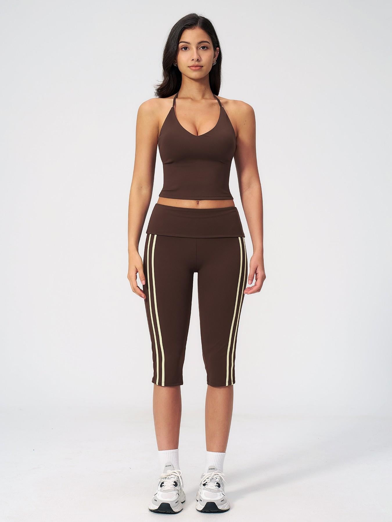 European and American Yoga Set, Two-Piece Activewear Set Sportswear for Outdoor Activities - image 16