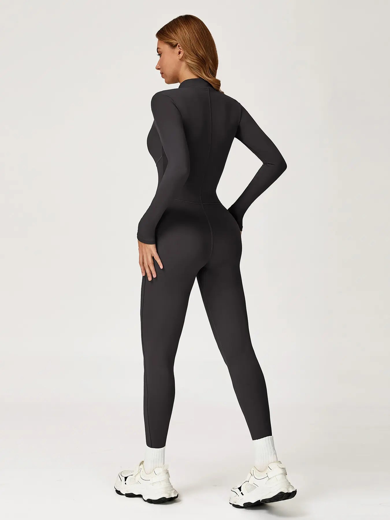 One-Piece Bodysuit with Stand Collar and Zipper, Warm Long Sleeve Outdoor Leisure Sports Fitness Yoga… - image 8