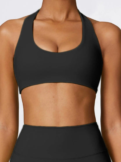 Women's Solid Wireless Sports Bra, Breathable Comfortable Sports Bra