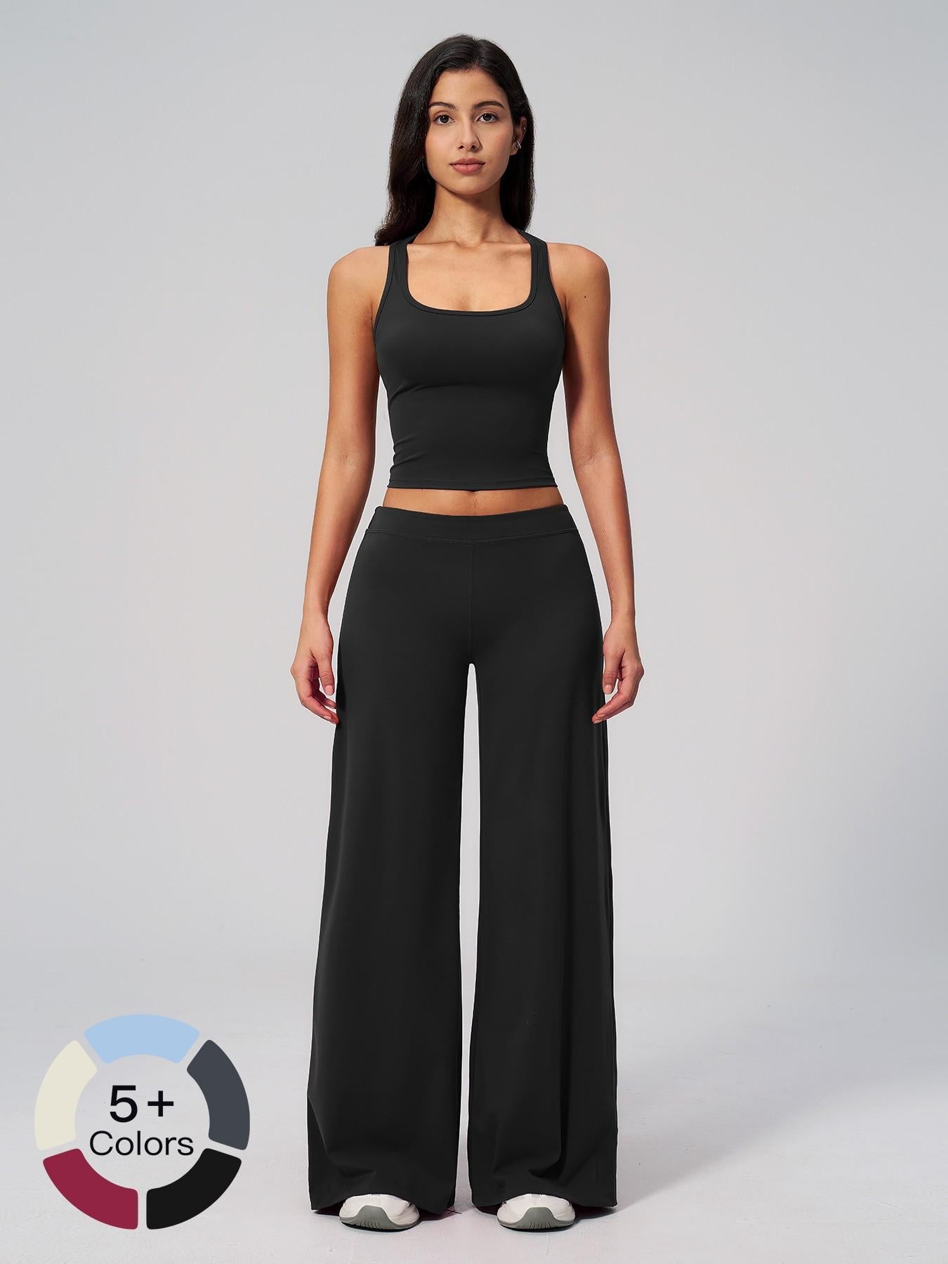 Low Waist Fitted Yoga Set for Women, Quick-Dry Athletic Sportswear for Running and Fitness - image 13