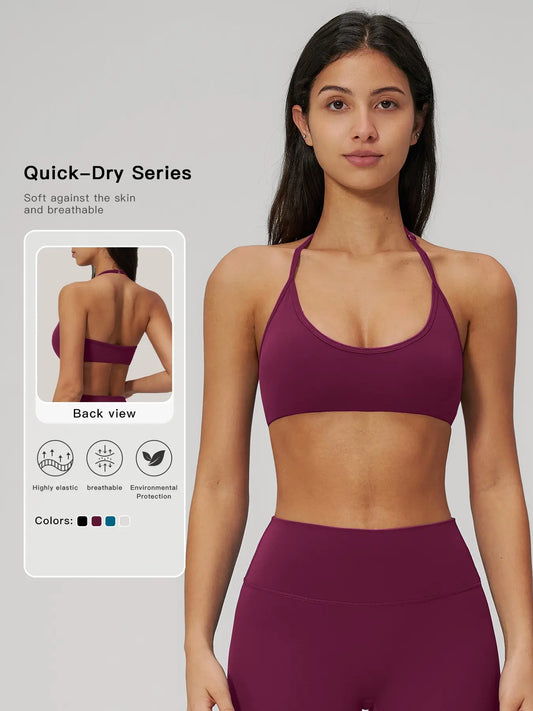 Creamy Fuzzy Back Sporty Bra, Shockproof Quick-Dry Tight Fit - image 3