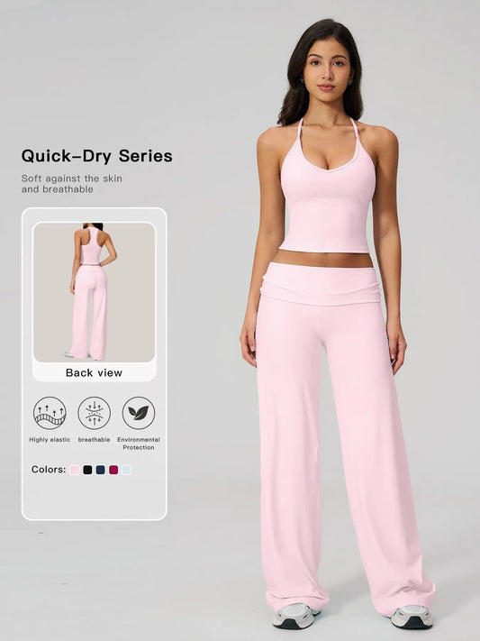 Tight-Fitting Sportswear Set, Comfortable Backless Yoga Co-ord Set - image 3