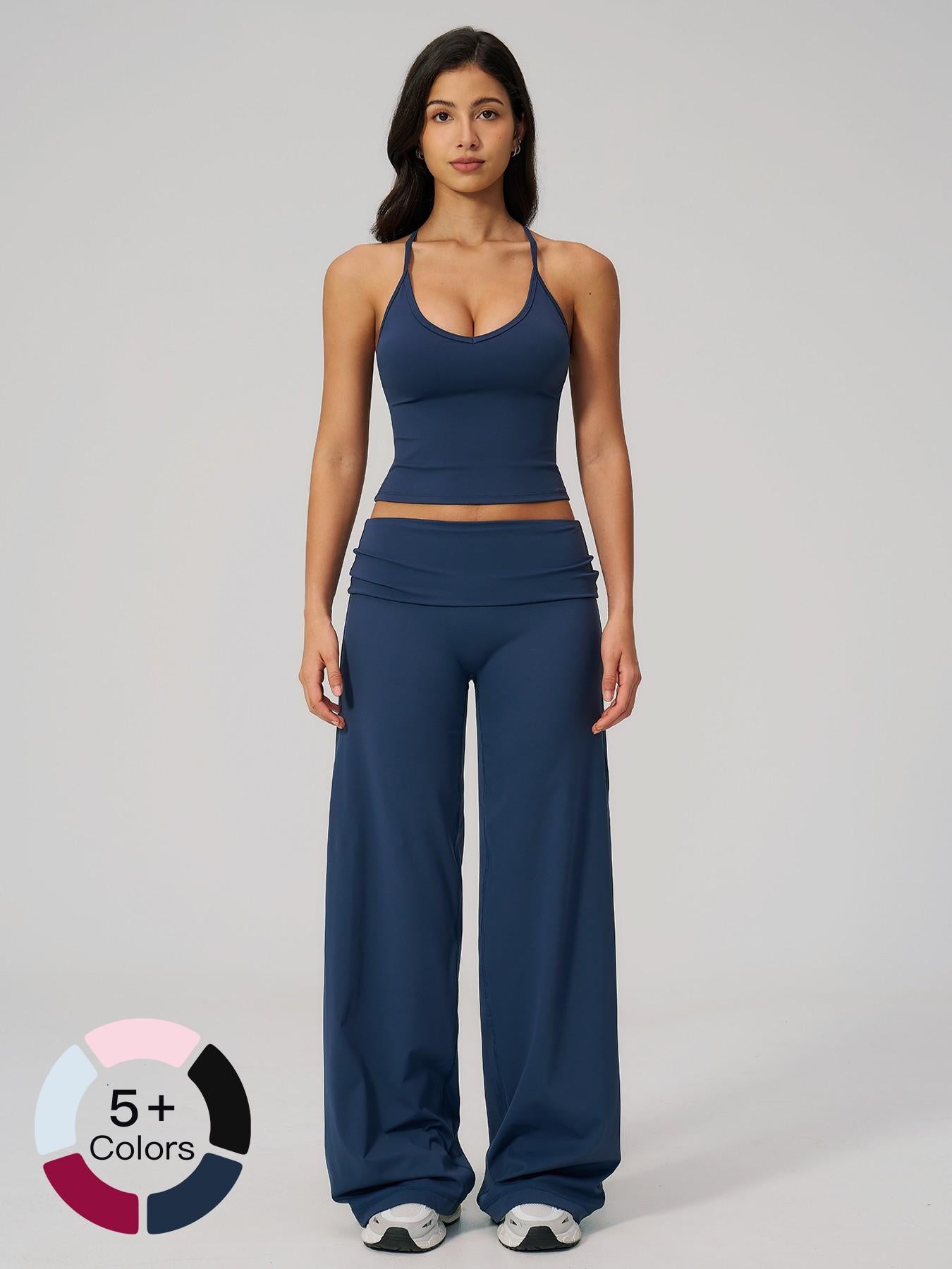 Tight-Fitting Sportswear Set, Comfortable Backless Yoga Co-ord Set - image 21