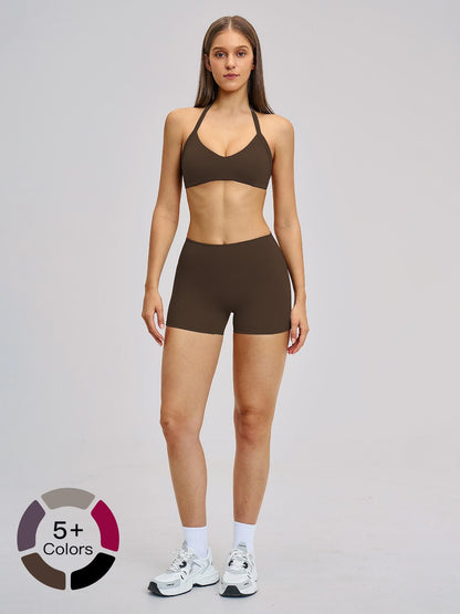 Cross-Border Brushed Yoga Set, Hollow Back Halter Top - image 18