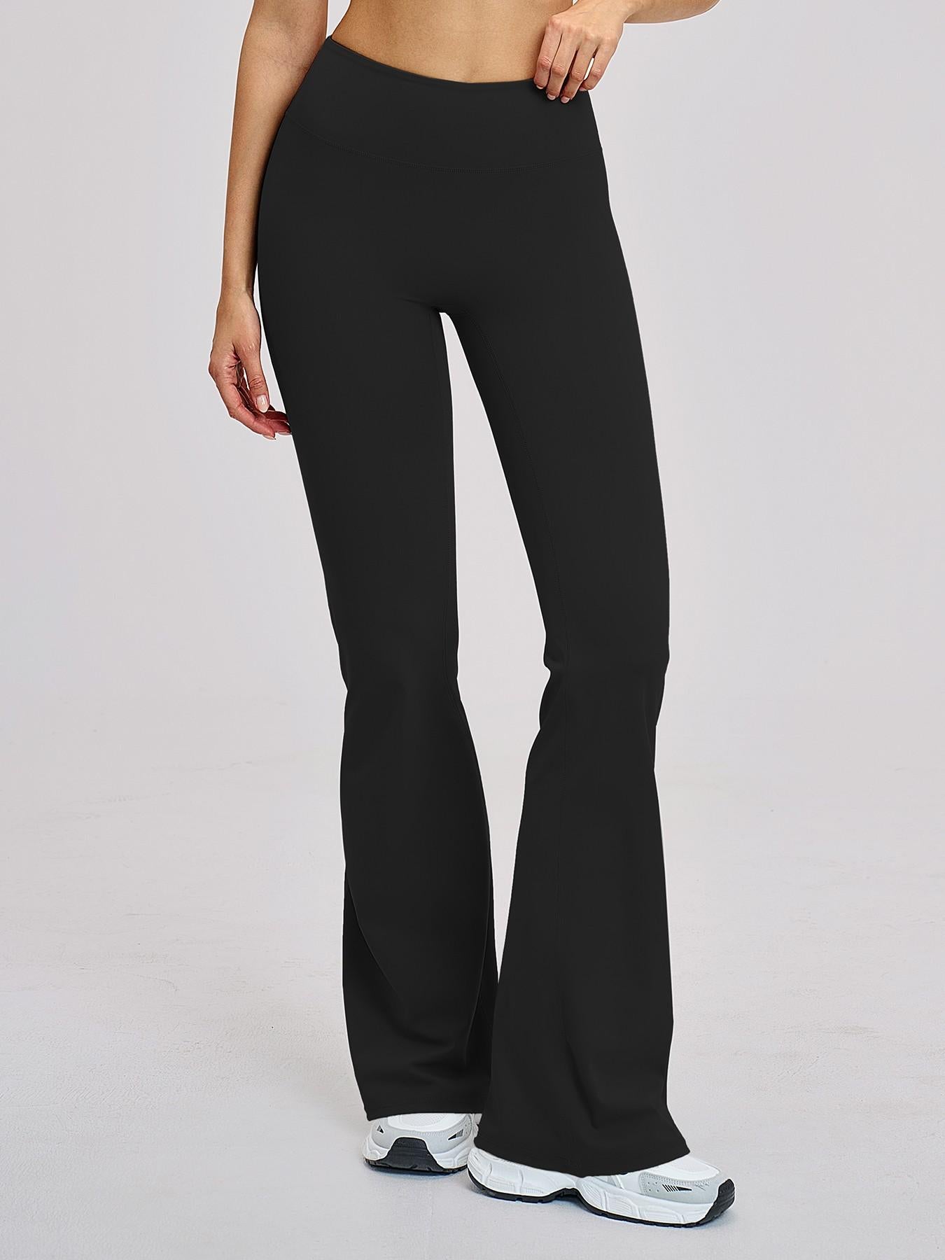 High Waist Yoga Pants, Fitted Wide Leg Bell Bottoms - image 13