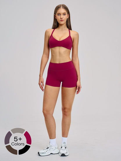 Cross-Border Brushed Yoga Set, Hollow Back Halter Top - image 20