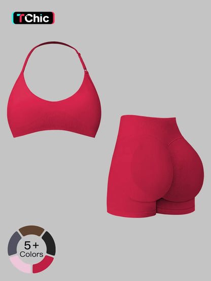 European and American Style Yoga Set for Women, Waist Cinching Tight Fit Peach Butt Quick-Dry Running…