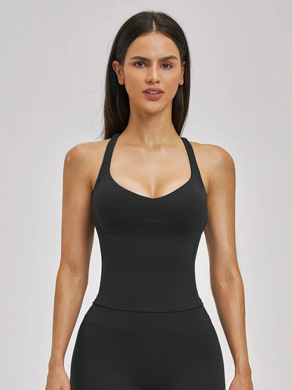 Crossback Yoga Tank Top for Women, Casual Fitness Vest - image 8