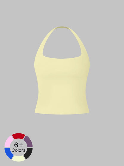 Women's New Halter Yoga Tank Top, Outdoor Square Sport Fitness Tight Quick-Dry Vest - image 4