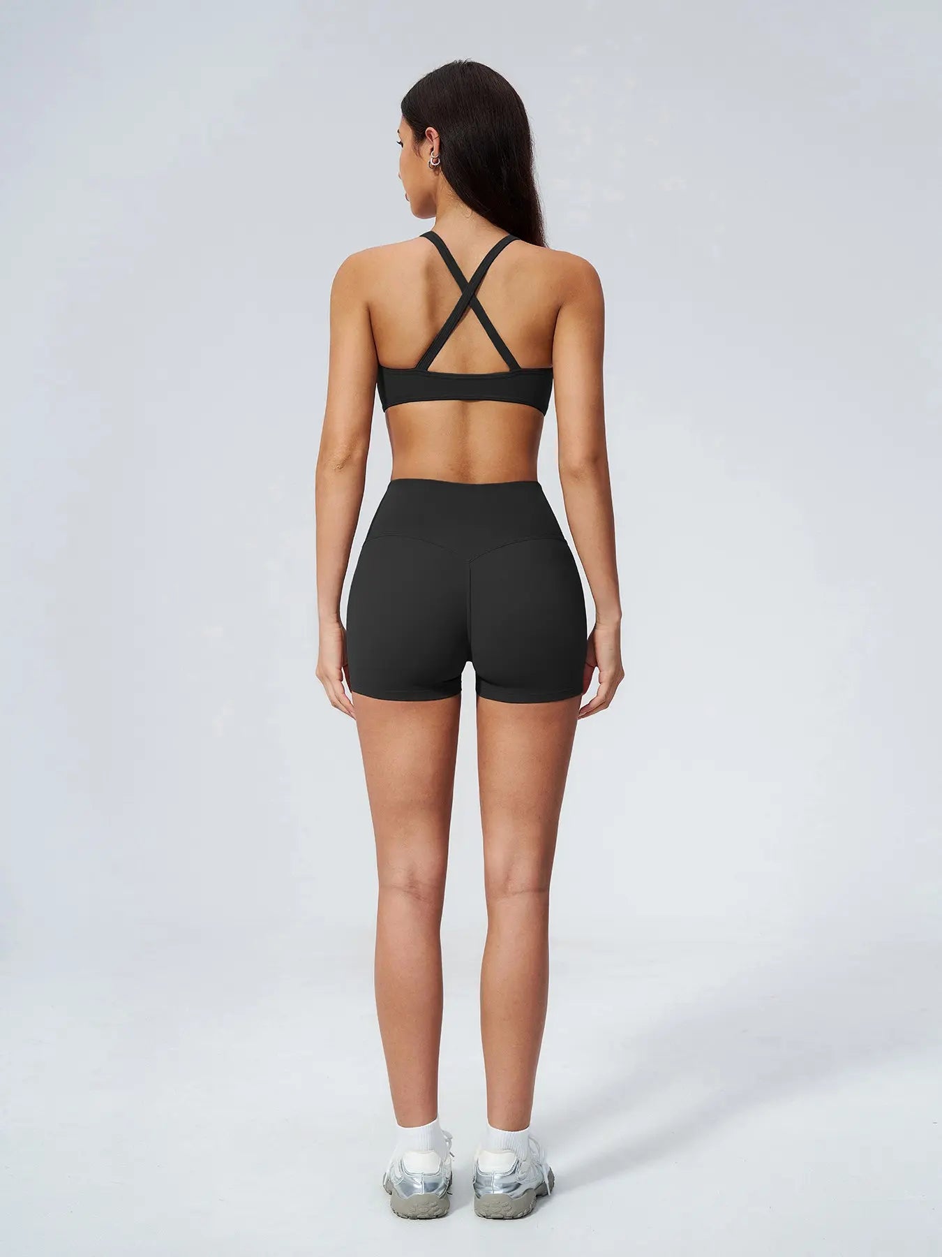 Women's High Waist Workout Set, Gym Shorts Top - image 6