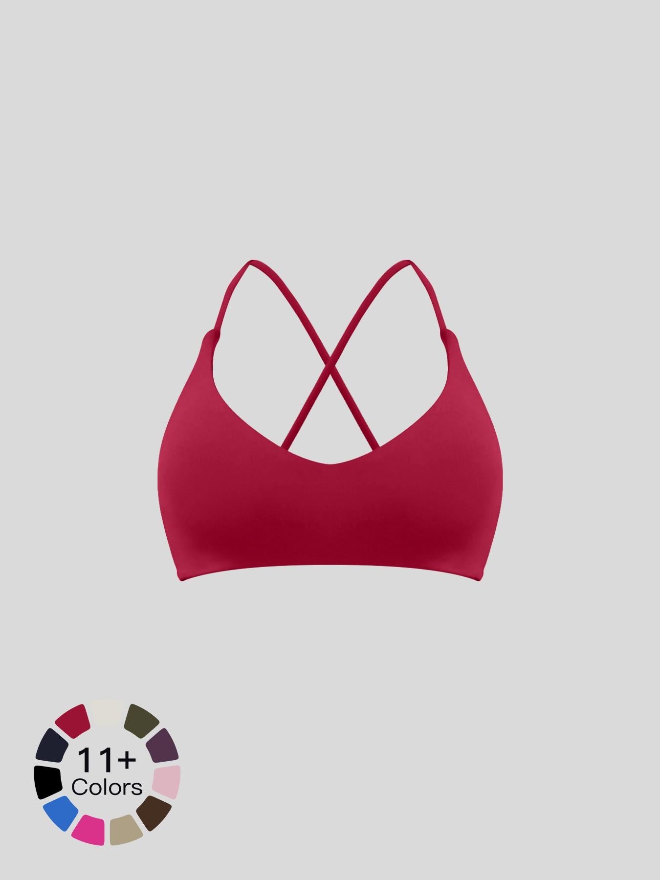 Cloud-Soft Yoga Bra, Quick-Dry Cross-Back Sports Bra - image 20