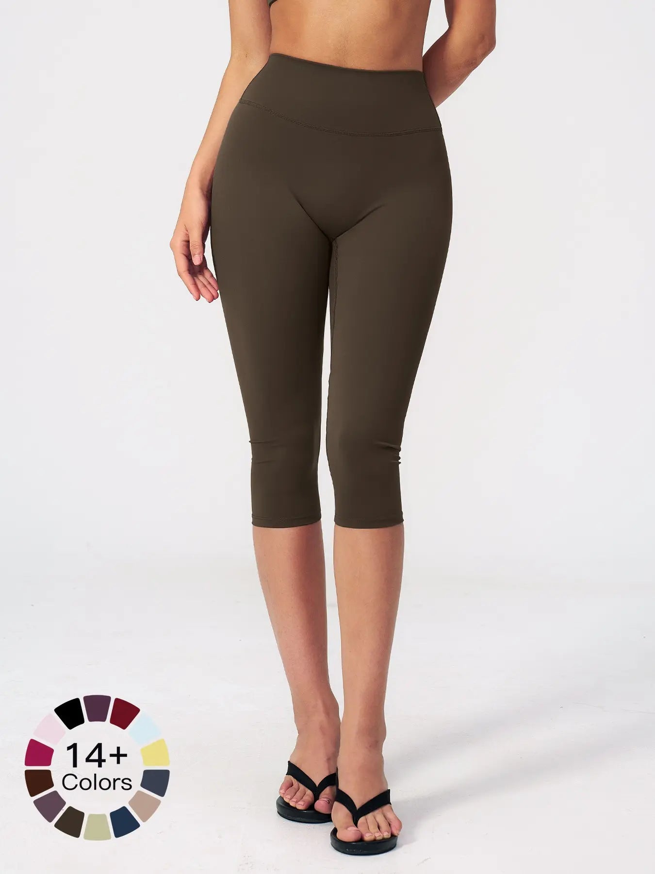 Cross-Border Fleece Yoga Pants, High-Waisted Tight Fit Slimming Gym Shorts