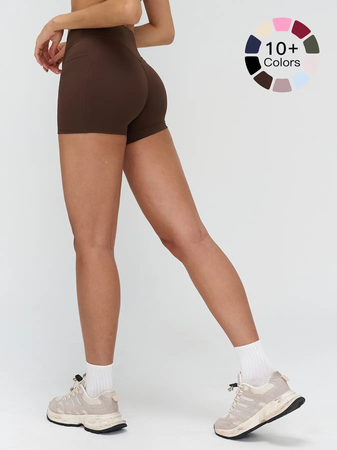 High Waist Yoga Shorts, Cross-Waist Tight-Fitting Yoga Pants