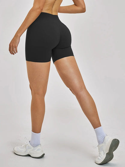 High-Waisted Fitted Yoga Shorts for Women, Cross-Border Flannel Sports Short Pants - image 8