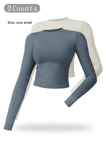 Women's Compression Sports Tee - Quick Drying Long Sleeve