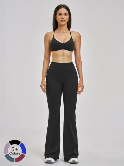 Cross-Border Tight Back Yoga Set, Fleece Fashion Micro Fitness Sports Set - image 20