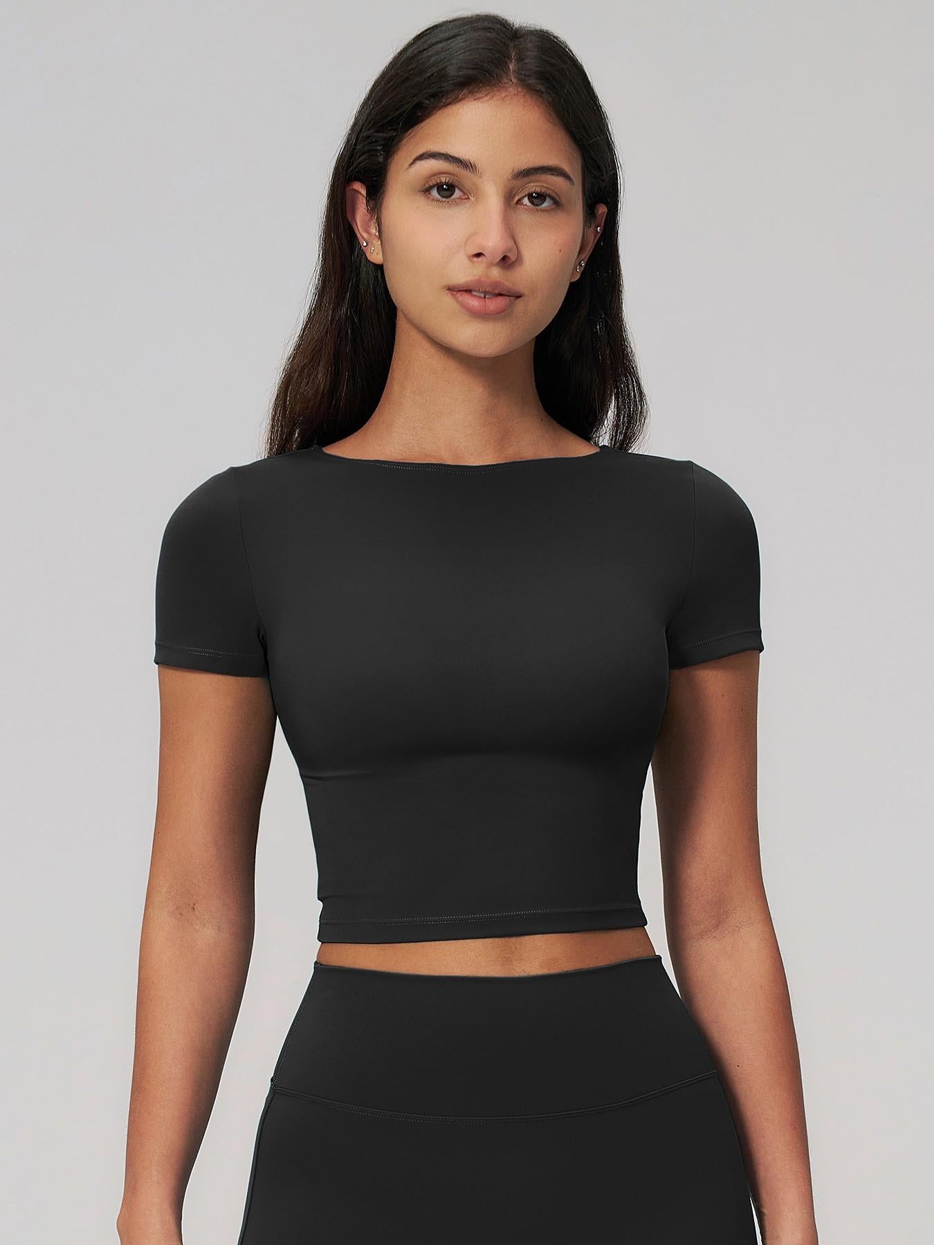 Creamy Soft Fleece Yoga for Women, Slim Fit Short Sleeve Top - image 17